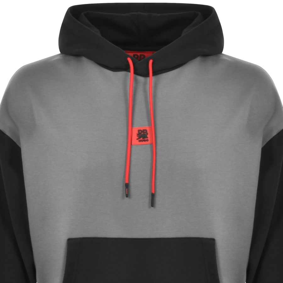 HUGO X RB Dicheck Hoodie Grey Mainline Menswear Denmark